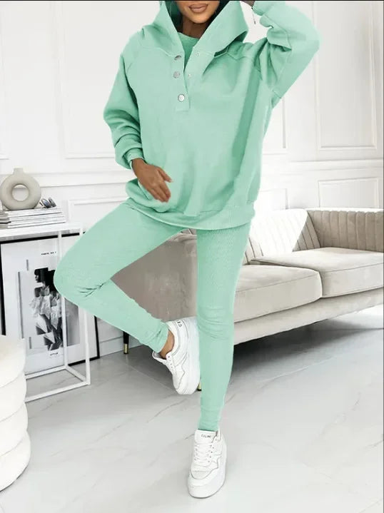 Ensemble Sweat & Pantalon | Col Zippé | Style Décontracté et Confortable