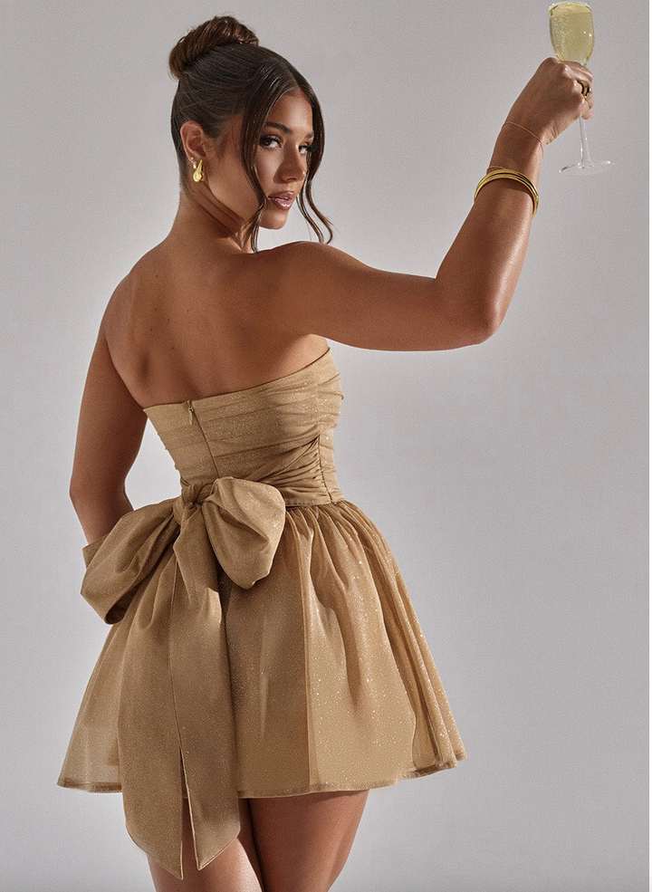 Robe Bustier à Paillettes | Élégance et Éclat | Coupe Courte