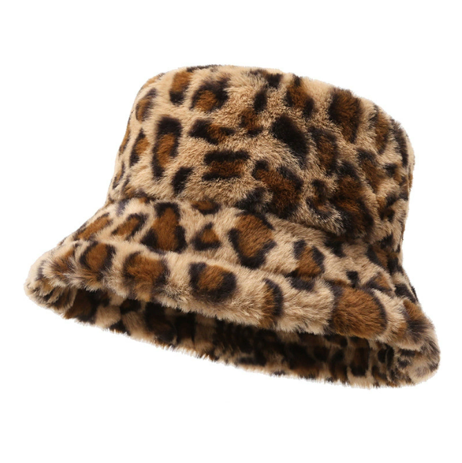 Chapeau bob femme hiver léopard – chapeau doux et chaud