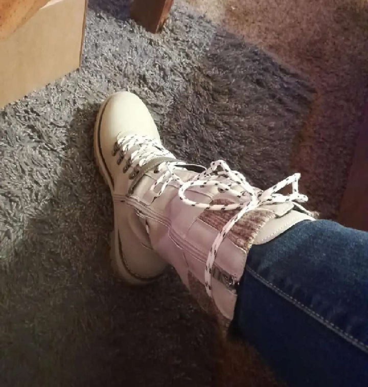 Bottines Montantes en Cuir Synthétique | Doublure Chaude | Style et Confort