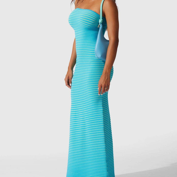 Robe Longue Bandeau Rayée – Coupe Fluide & Esprit Estival Chic