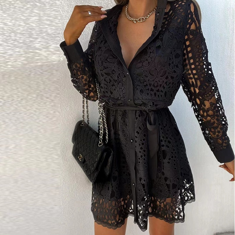 Betsy | Robe midi en dentelle pour femmes