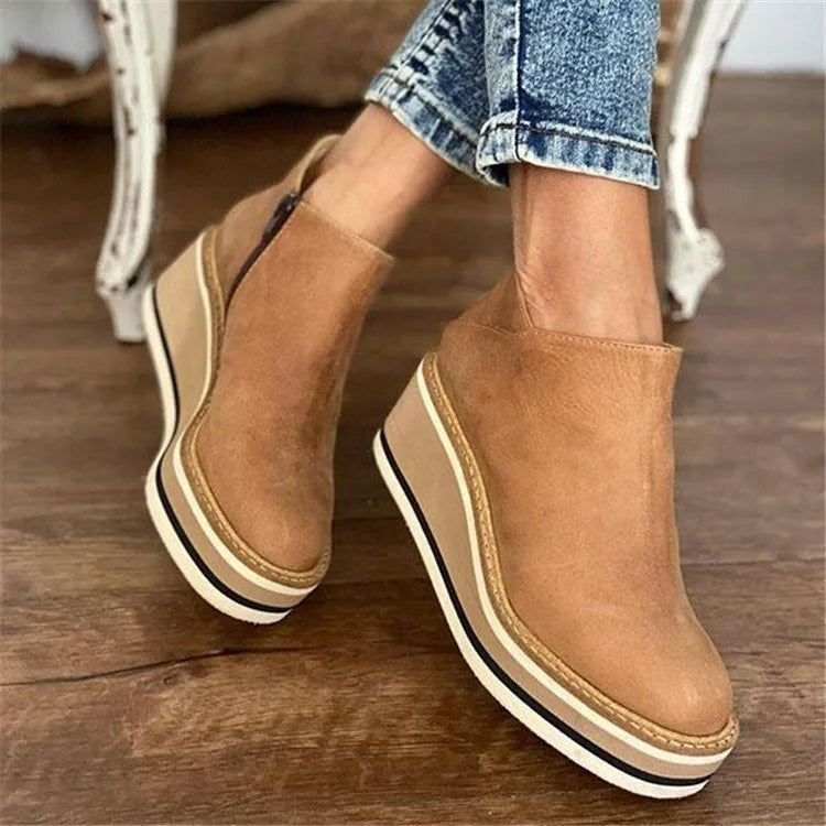 Chaussures Compensées Slip-On | Style Décontracté et Élégant