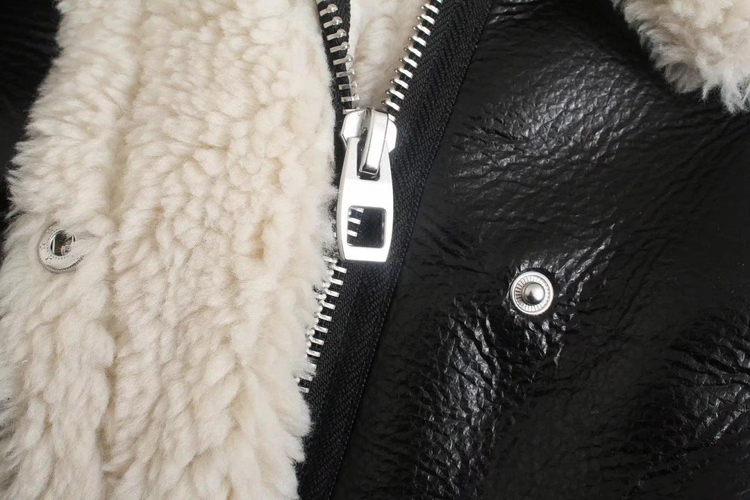 Blouson Aviateur Doublé | Similicuir et Fourrure Synthétique | Chaleur et Style