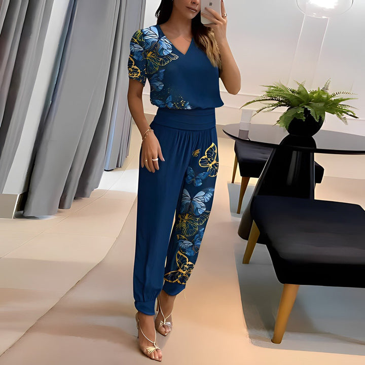 Ensemble Tunique et Pantalon Imprimé | Élégant et Moderne | Look Polyvalent