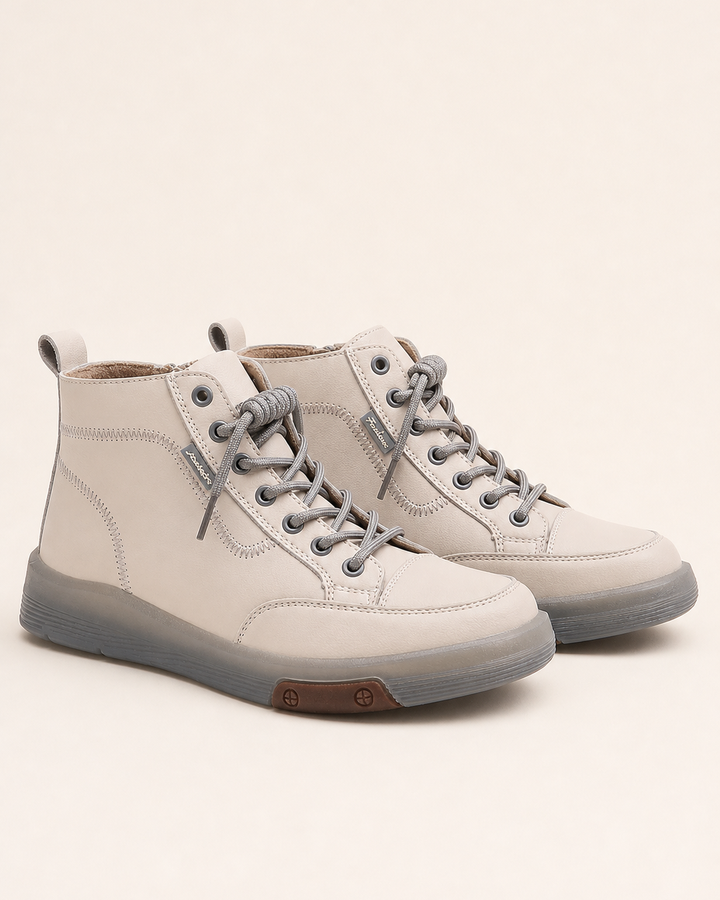 Bottines Montantes Style Urbain – Beige