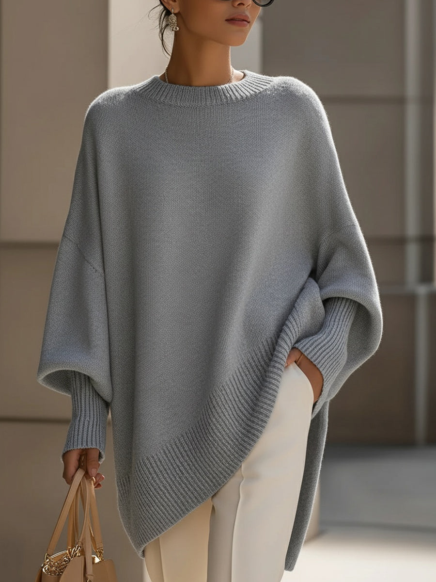 Manteau ample à design asymétrique – Gris