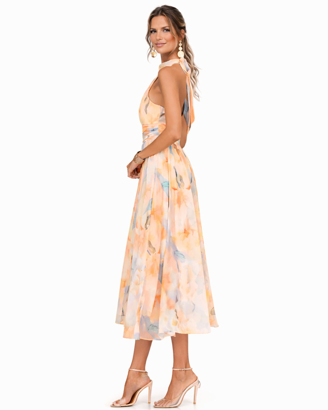 Robe Longue Aquarelle Élégante