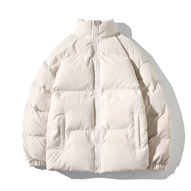 Veste Chaude à Col Montant – Beige