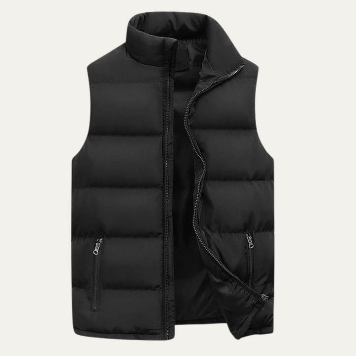 Veste sans Manches Matelassée – Noir