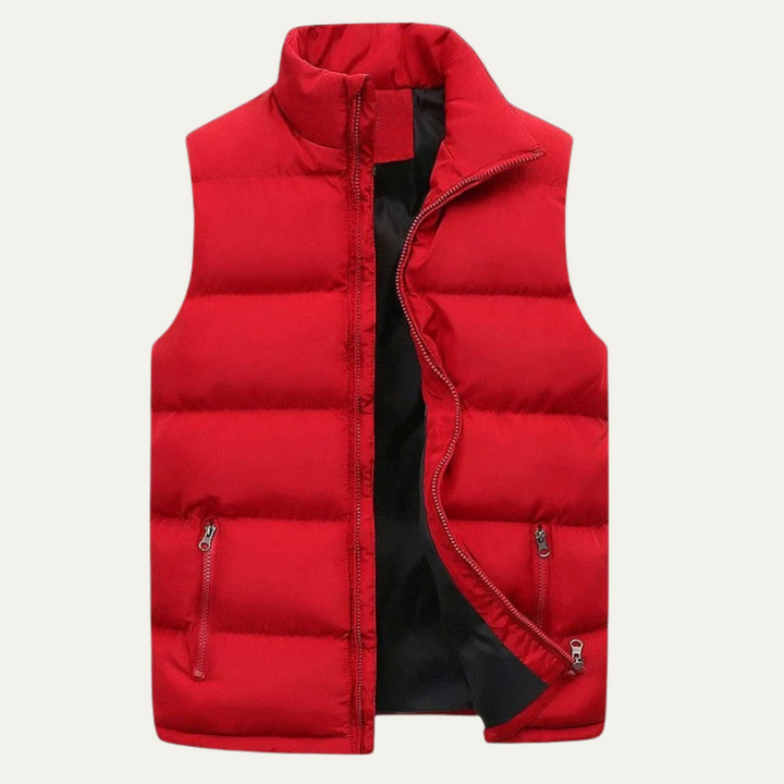 Veste sans Manches Matelassée – Rouge