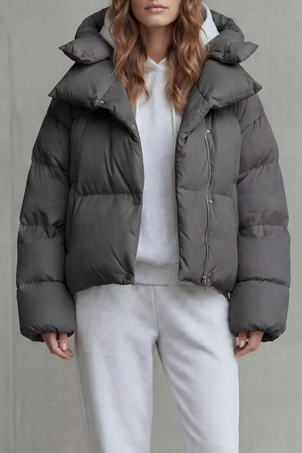 Veste Chaude à Capuche – Anthracite