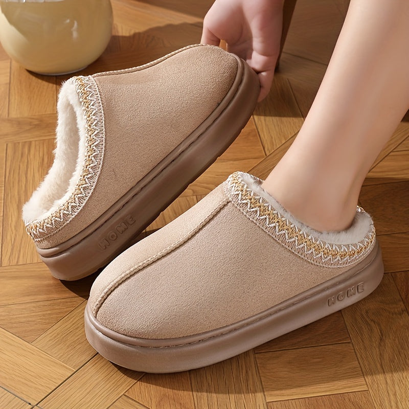 Chaussons Doublés en Fourrure | Confort et Chaleur | Semelle Antidérapante