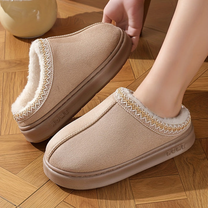 Chaussons Doublés en Fourrure | Confort et Chaleur | Semelle Antidérapante
