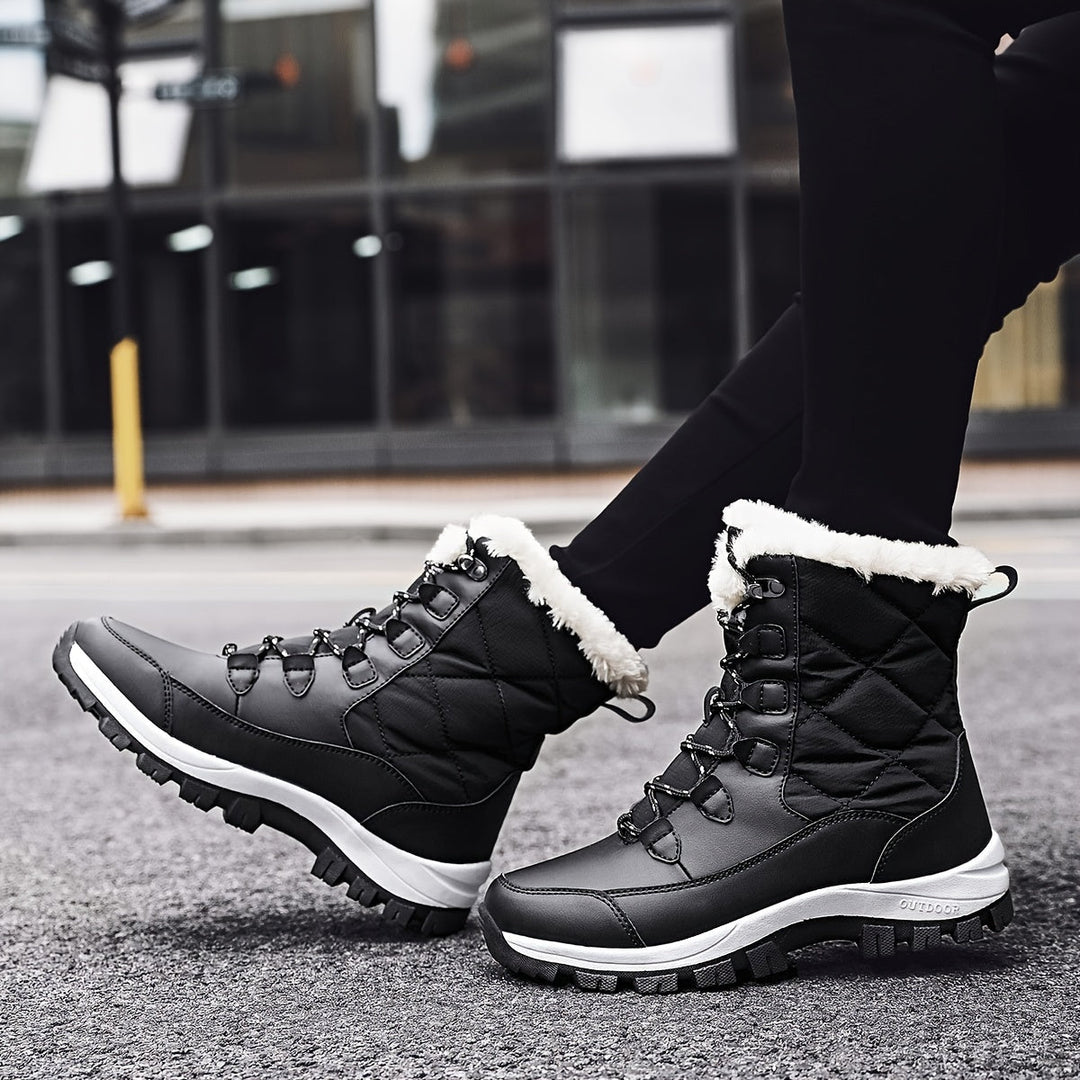 Bottines Hivernales Imperméables | Doublées en Fausse Fourrure | Adhérence et Chaleur