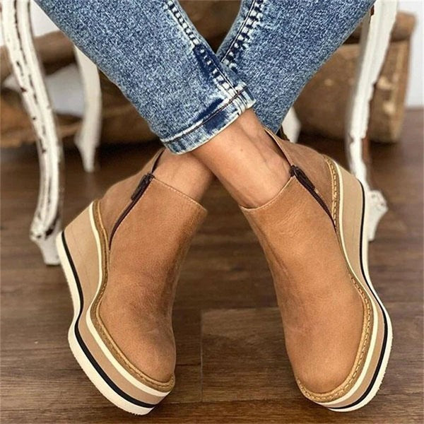 Chaussures Compensées Slip-On | Style Décontracté et Élégant