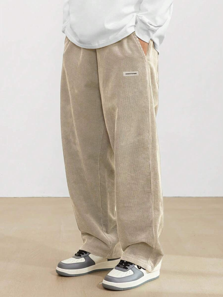 Pantalon Ample Style Urbain – Beige