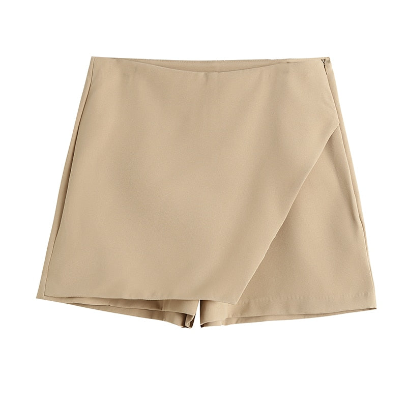Vividia | Short Jupe Asymétrique Taille Haute Coupe Ajustée Chic Été Pour Femme