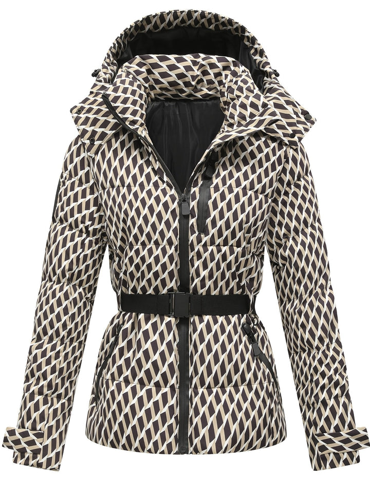 Manteau d'Hiver Ceinturé – Blanc Cassé