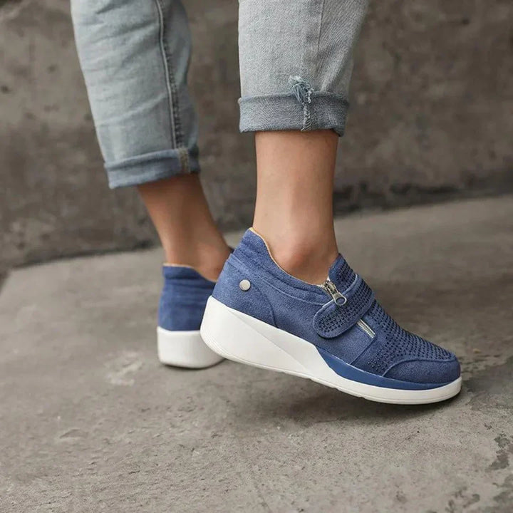 Baskets Confort à Semelle Compensée | Modernes et Pratiques | Look Décontracté