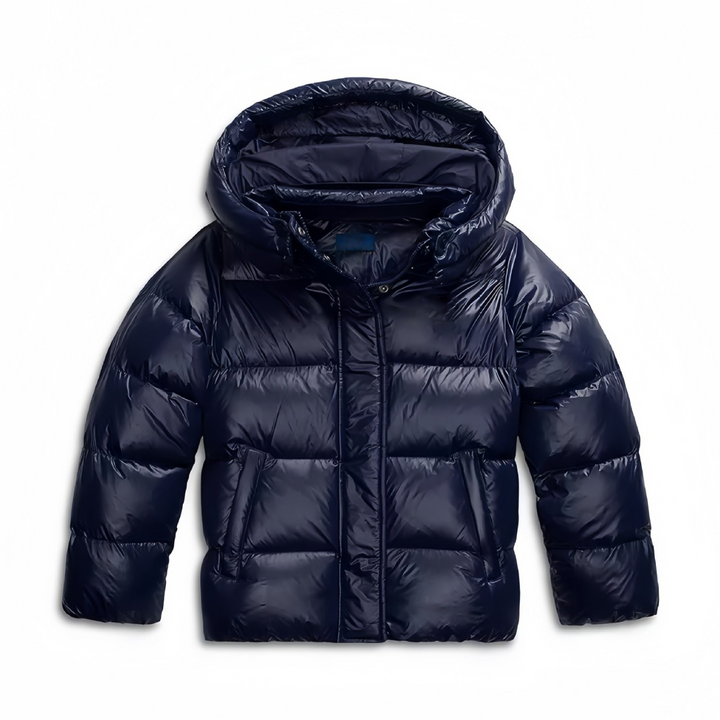 Veste Matelassée Coupe Structurée – Bleu Foncé