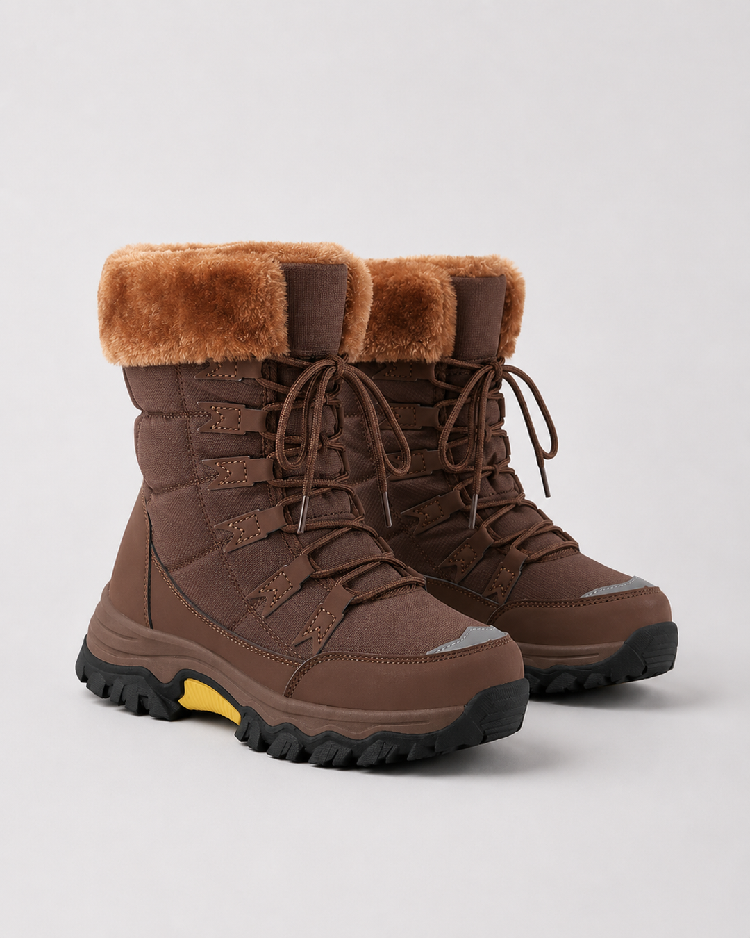 Bottes de Neige à Lacets – Marron