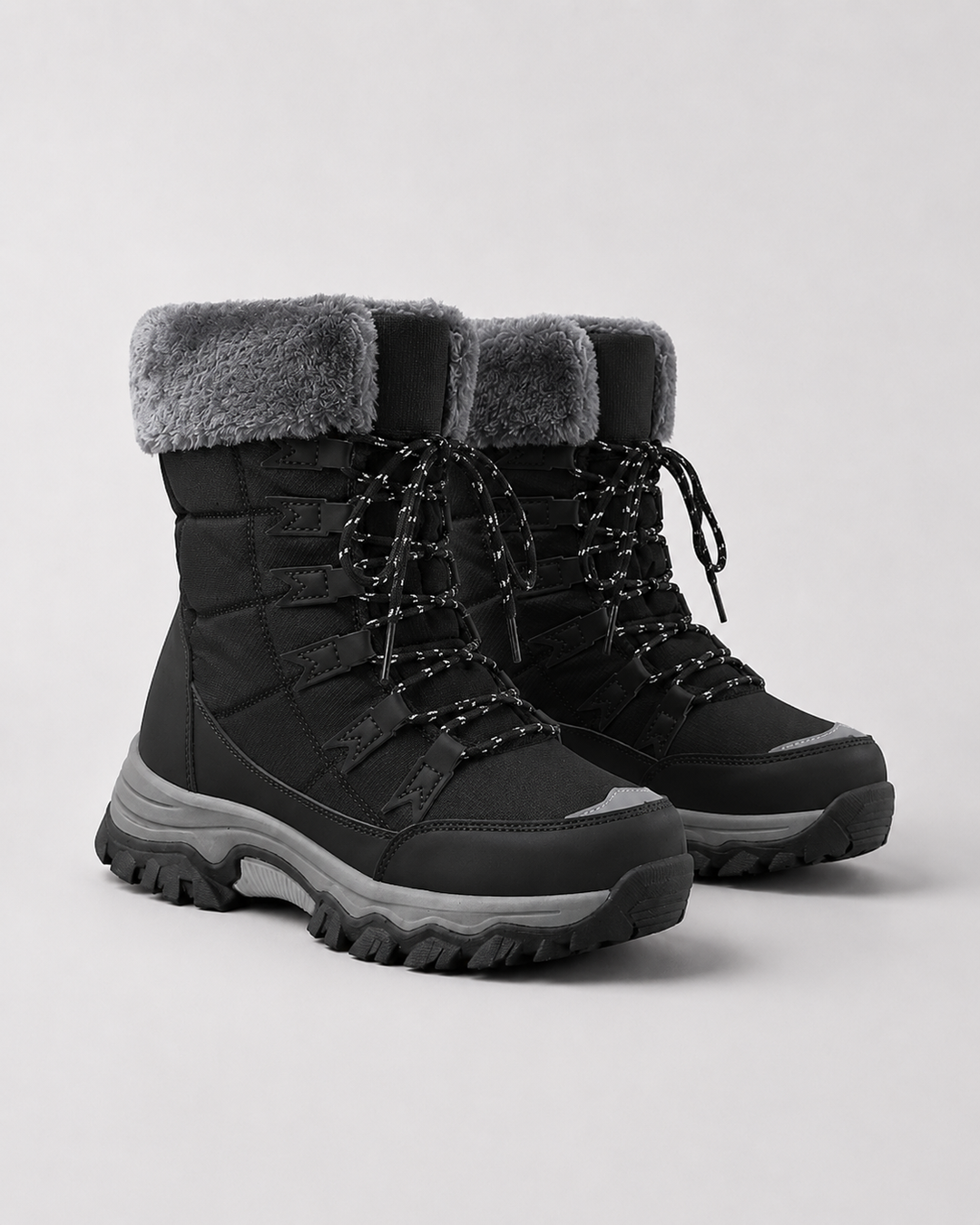 Bottes de Neige à Lacets – Noir