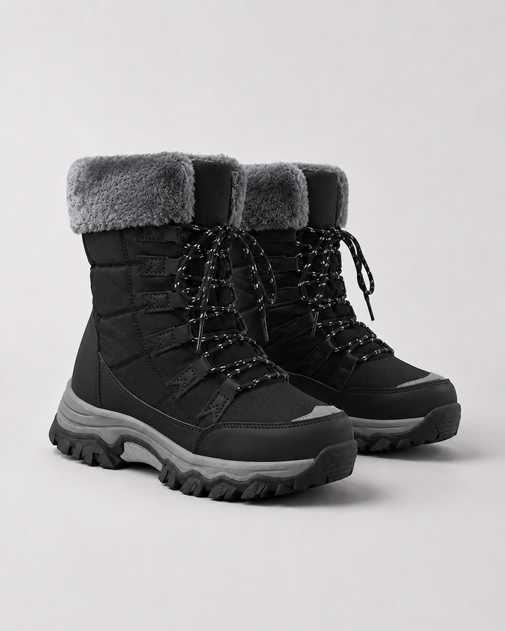 Bottes de Neige à Lacets – Noir