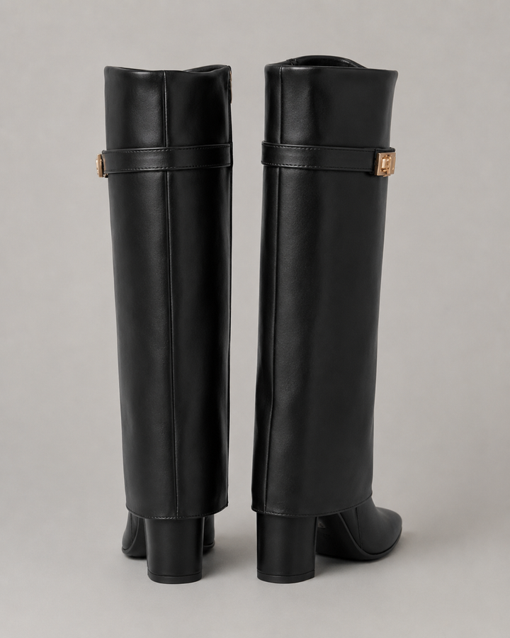Bottes Hautes Élégantes à Boucle
