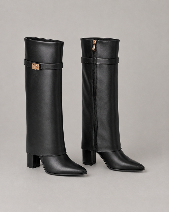 Bottes Hautes Élégantes à Boucle