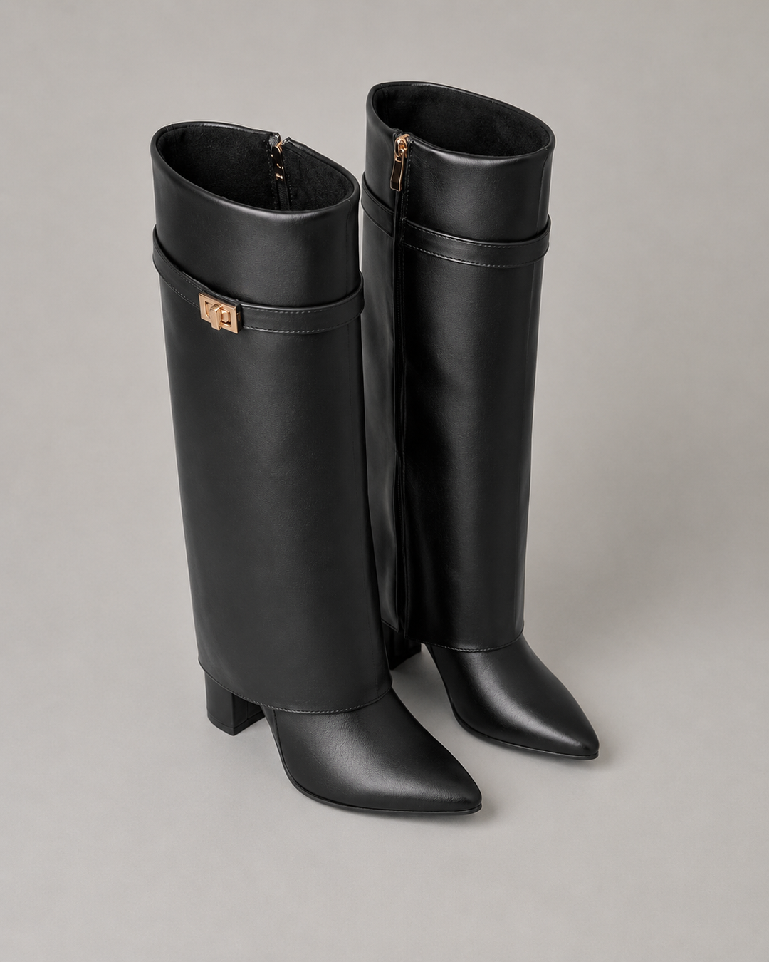 Bottes Hautes Élégantes à Boucle