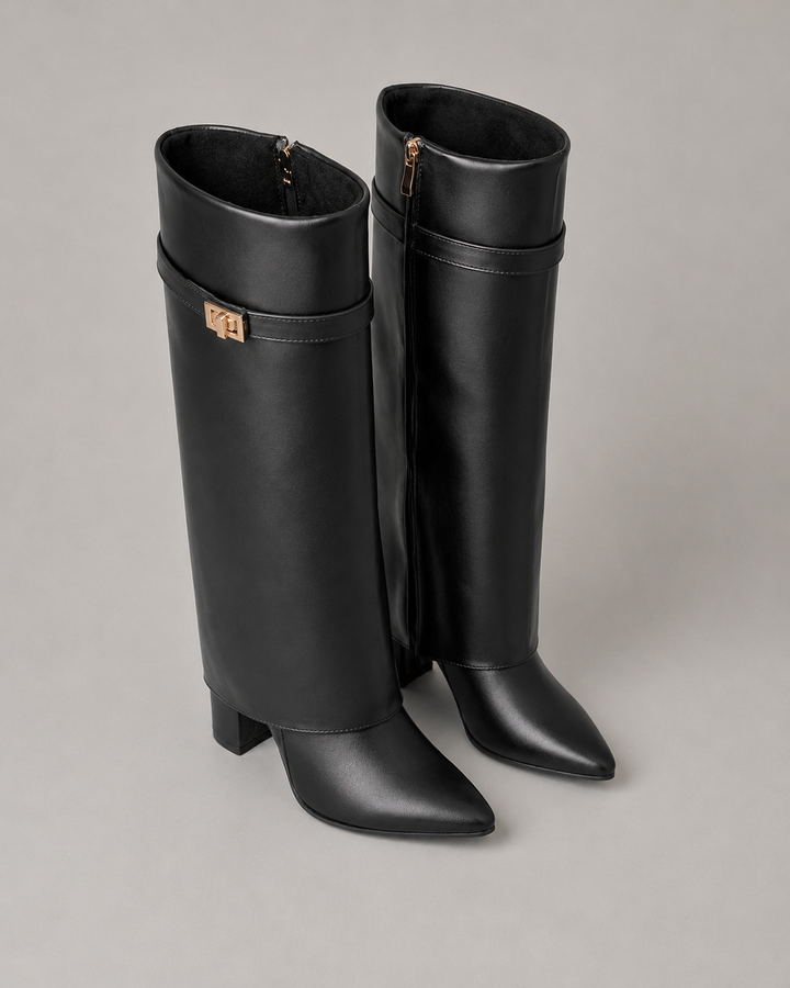 Bottes Hautes Élégantes à Boucle