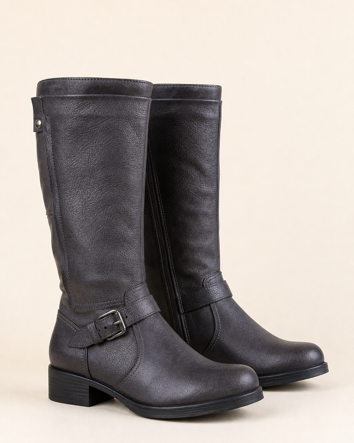 Bottes Hautes Style Cavalier – Gris