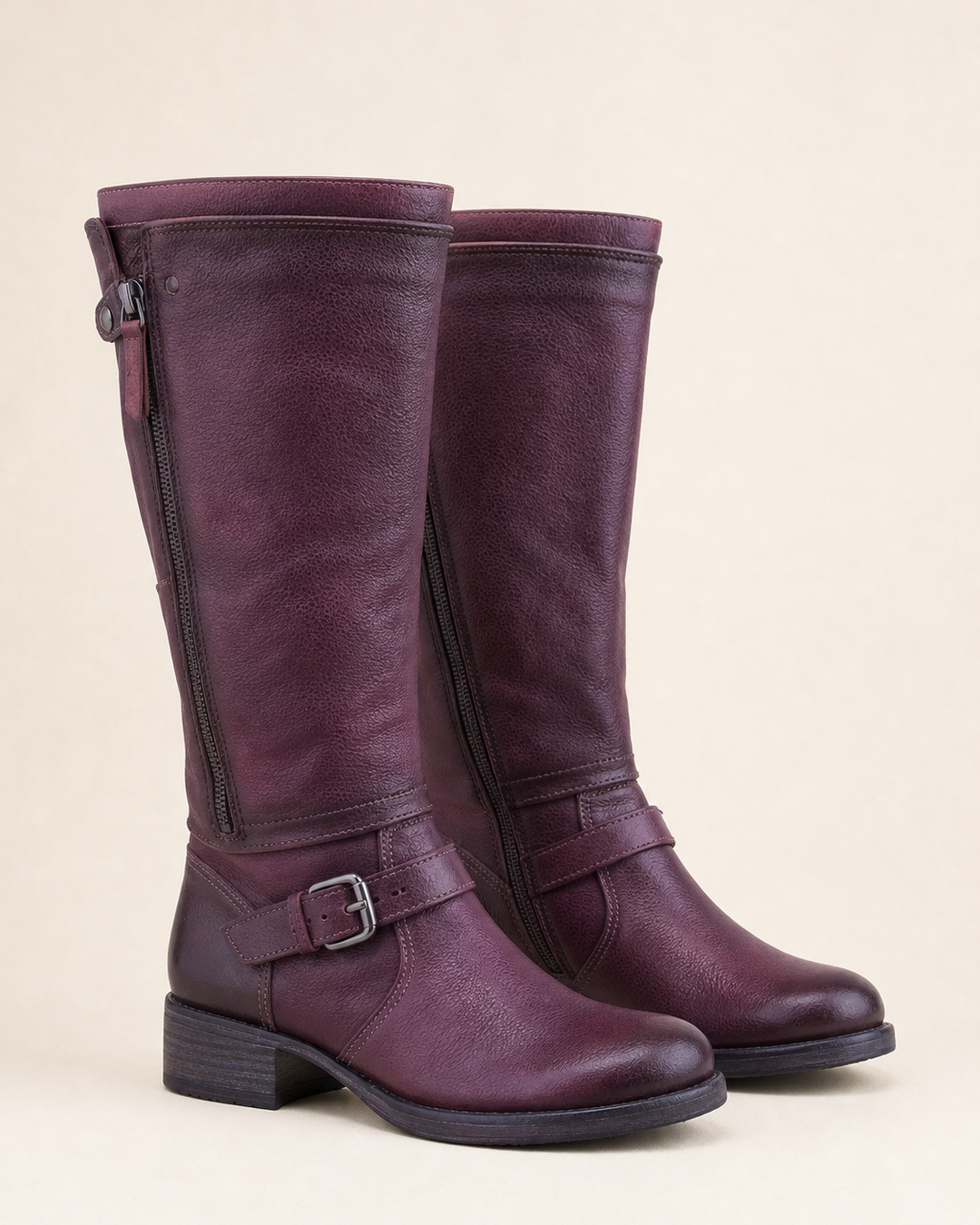 Bottes Hautes Style Cavalier – Violet