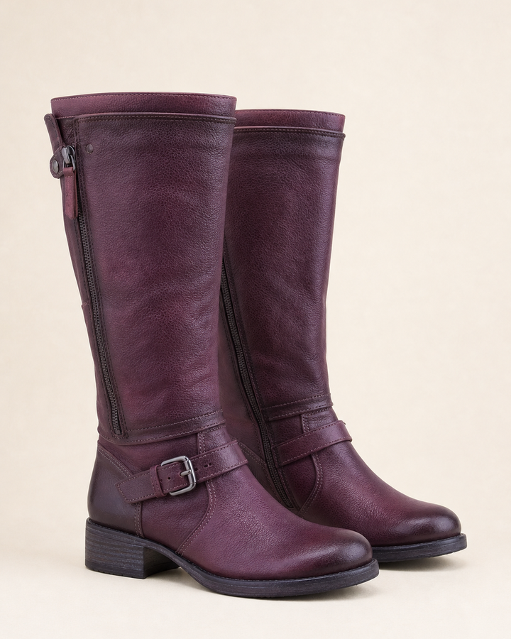 Bottes Hautes Style Cavalier – Violet