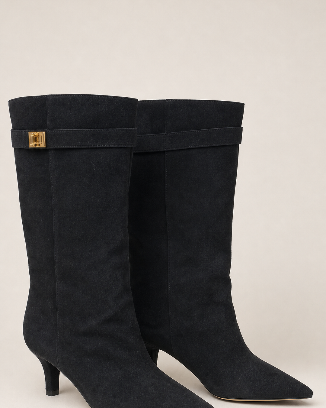 Bottes Mi-Mollet à Bout Pointu