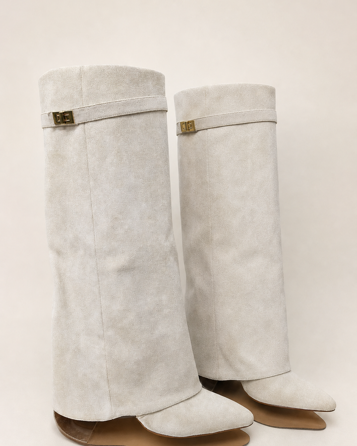 Bottes Mi-Mollet à Bout Pointu