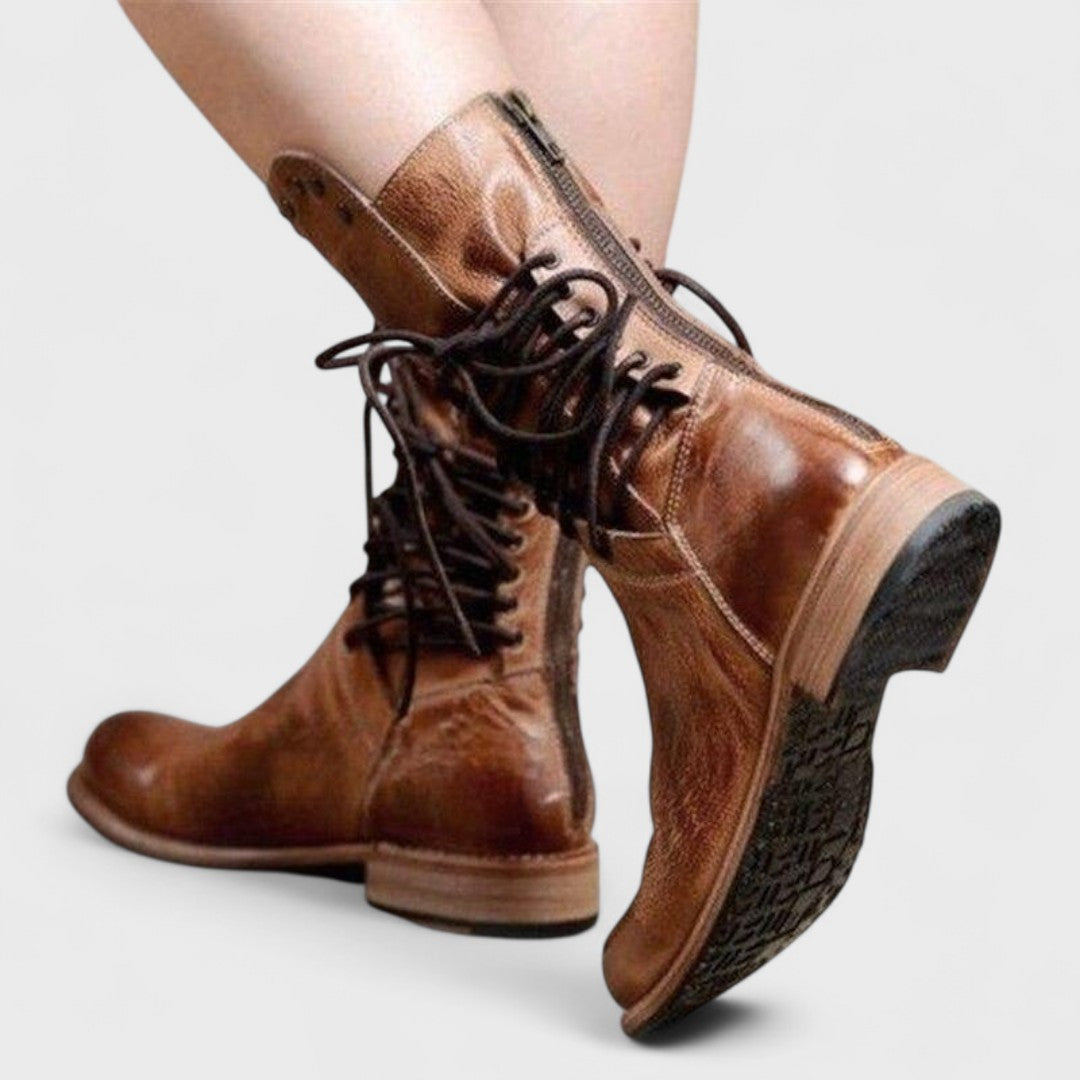 Bottes Mi-Mollet à Laçage Arrière