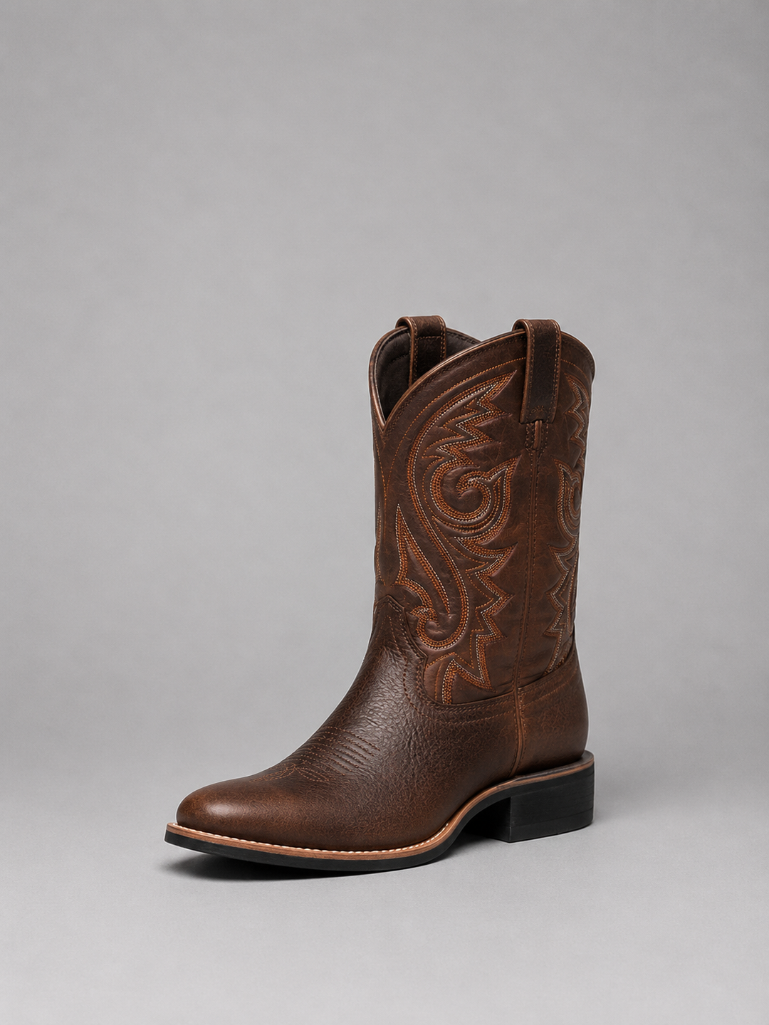 Bottes Style Western Brodées – Marron