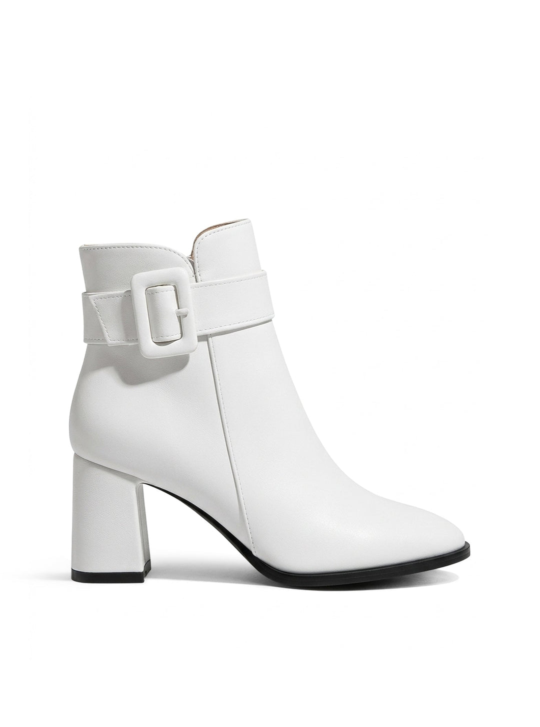 Bottines à Boucle et Talon Bloc