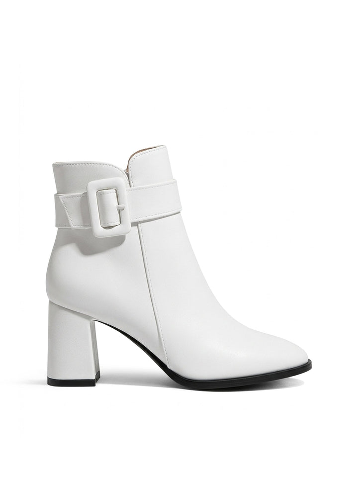 Bottines à Boucle et Talon Bloc