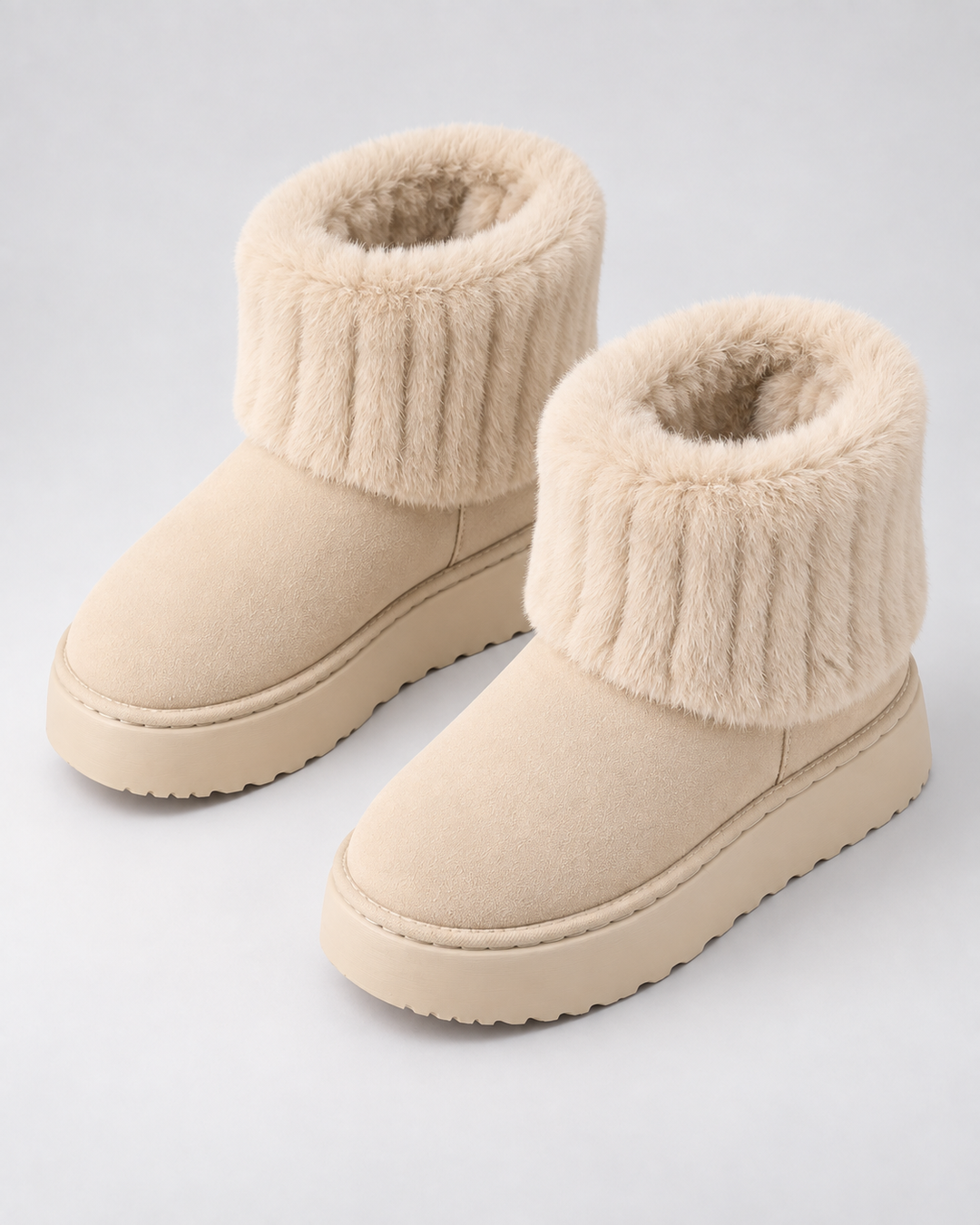 Bottines à Revers et Plateforme