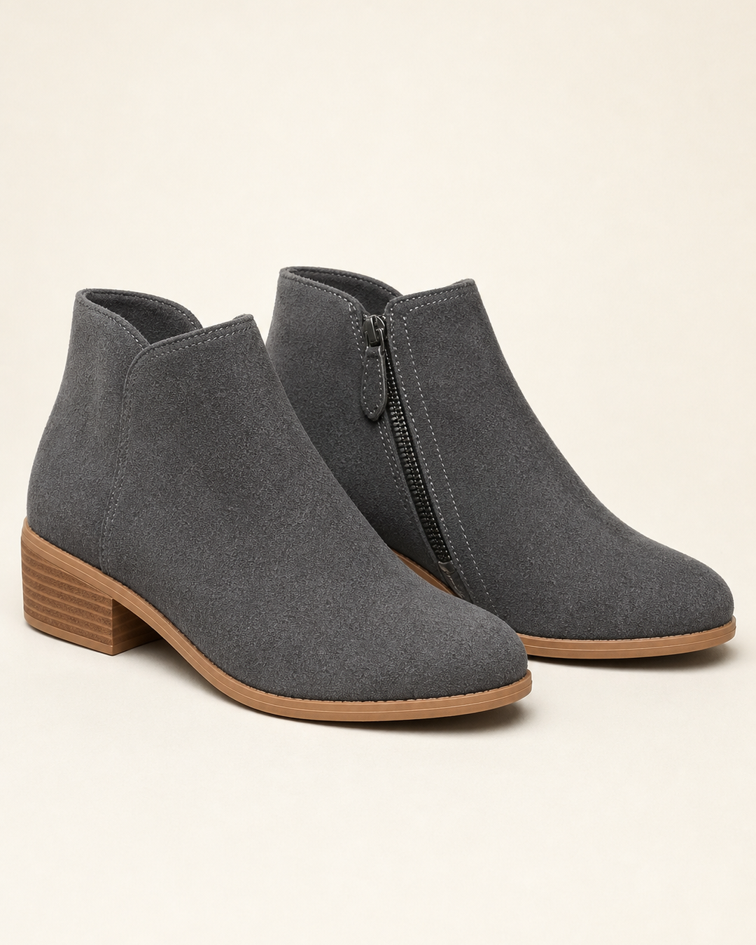 Bottines Classiques à Petit Talon – Anthracite