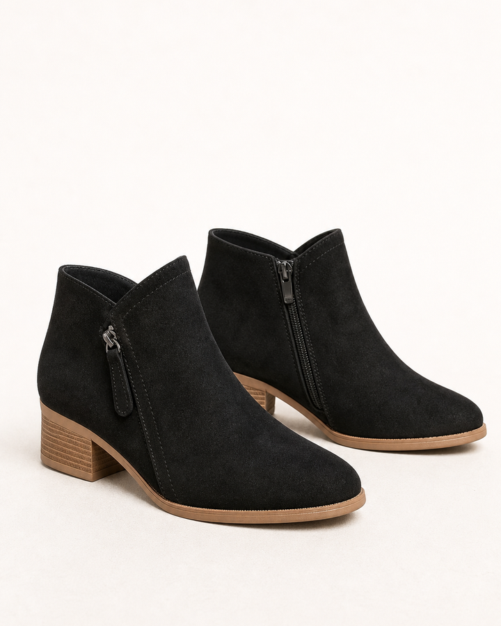 Bottines Classiques à Petit Talon – Noir
