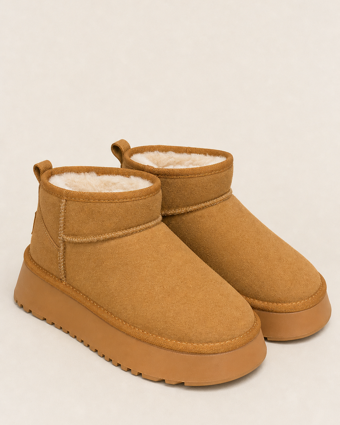 Bottines Courtes à Plateforme – Jaune
