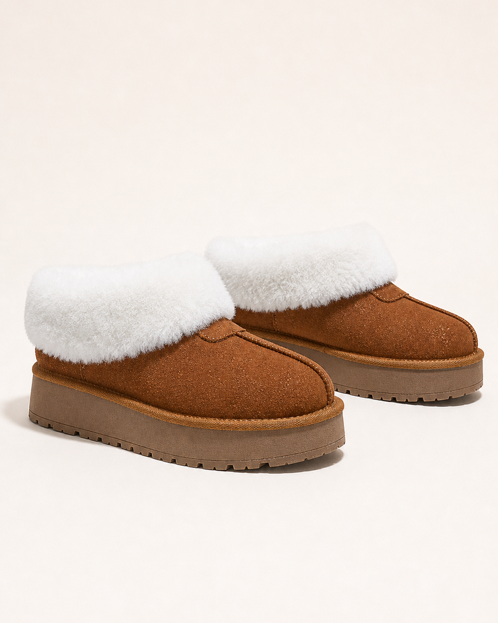 Bottines d'hiver à plateforme – Marron