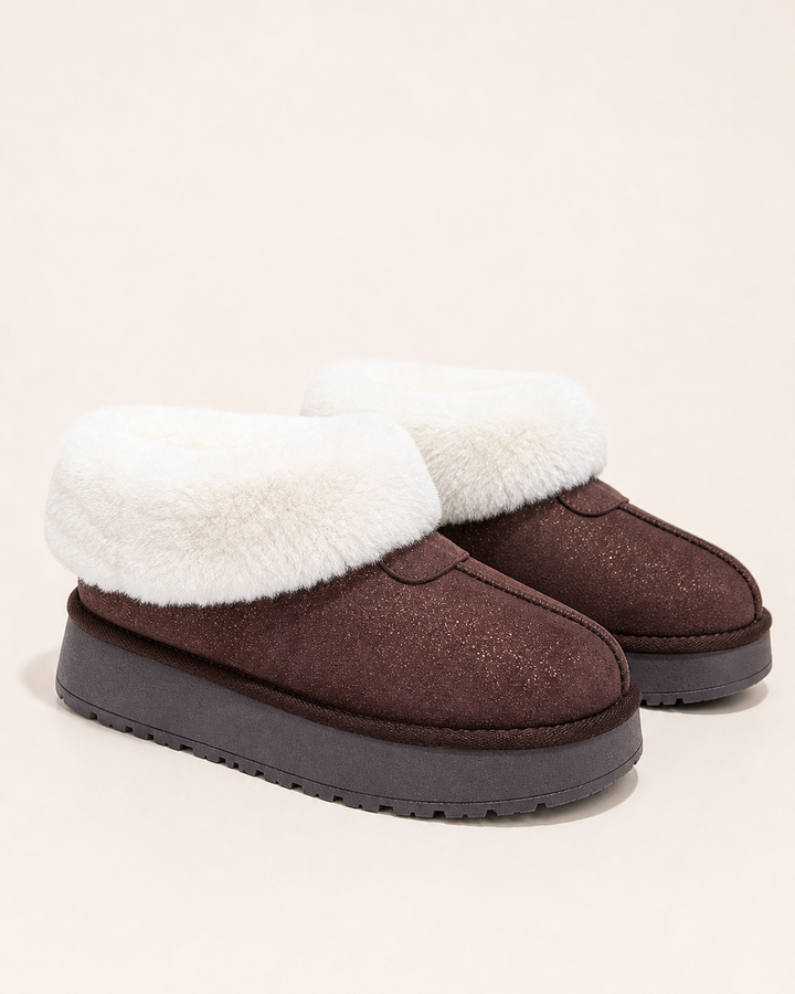 Bottines d'hiver à plateforme – Café