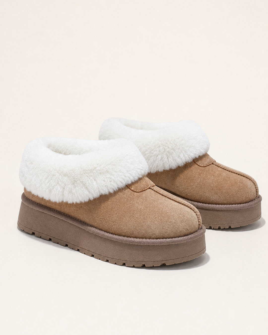 Bottines d'hiver à plateforme – Kaki