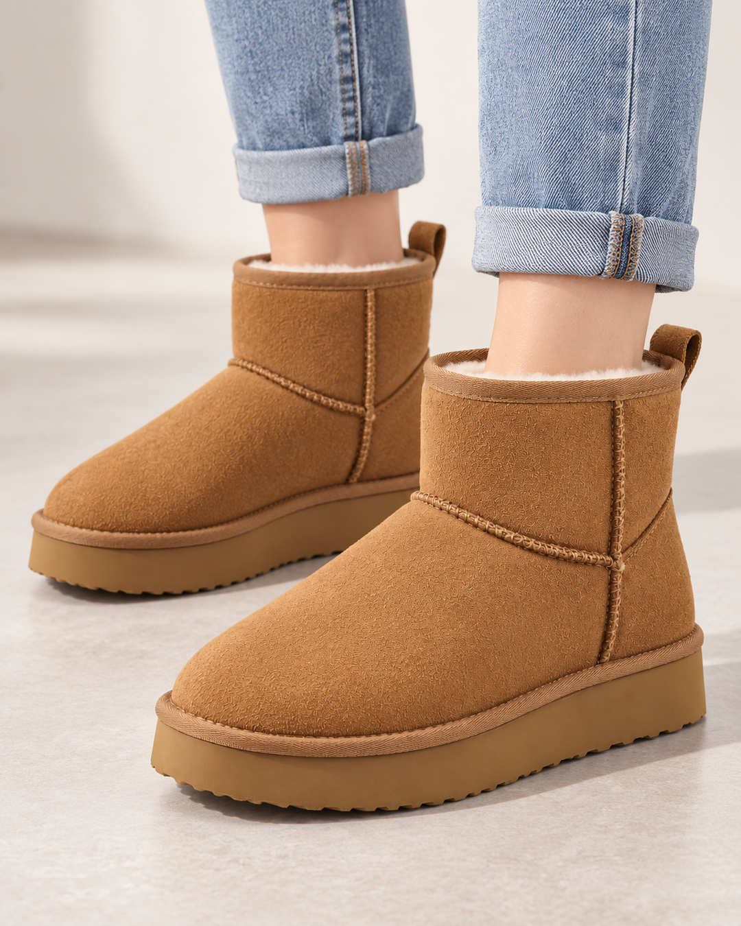 Bottines Doublées à Plateforme
