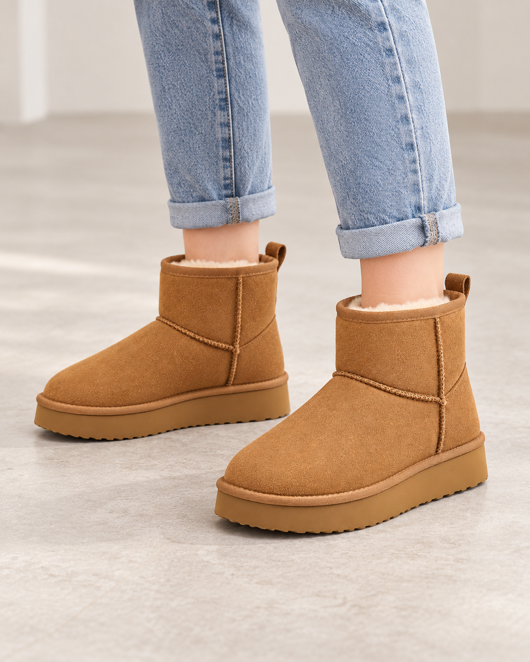 Bottines Doublées à Plateforme